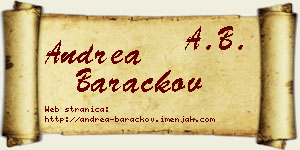 Andrea Baračkov vizit kartica